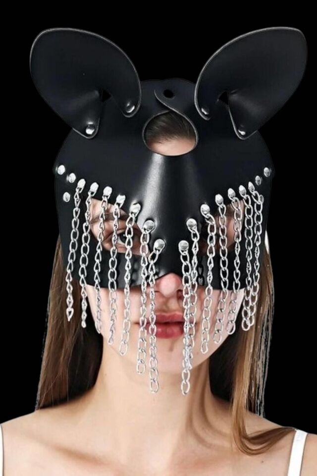 Siyah Maske Üstüne Zincir Aksesuarlı Harness 700915