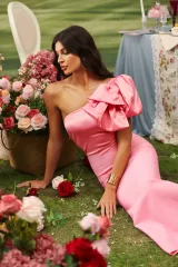İTHAL Anouk Tek Omuzlu Uzun Bandaj Elbise