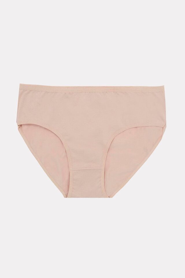 Aria's Closet Büyük Beden Pamuklu Siyah Beyaz Ten Rengi 3'lü Külot