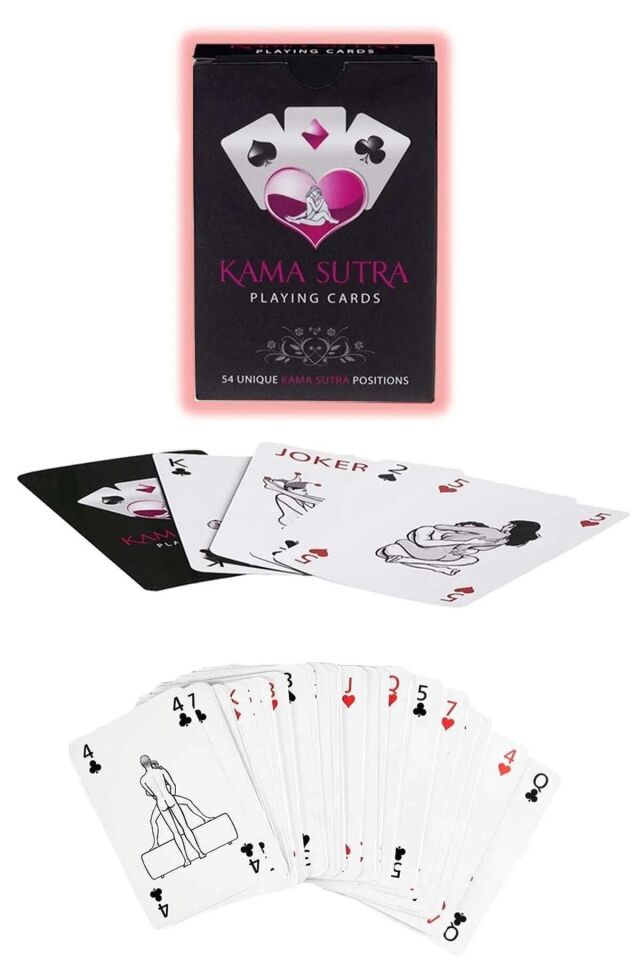 Aria's Closet Sexy Görselli Oyun Kartı Kama Sutra 7'li Harness Set
