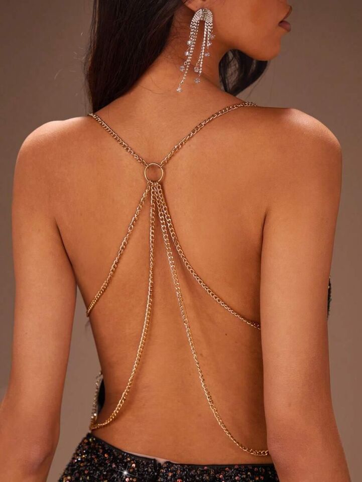 Aria's Closet Sırt Zincir Dekolteli Seksi Mini Kadın Elbise