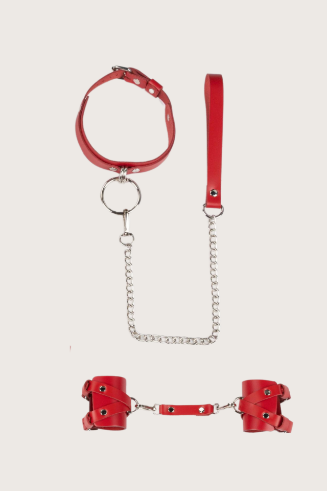 4lü Deri Fantezi Harness Siyah Set Özel Tasarım Premium Model 800760