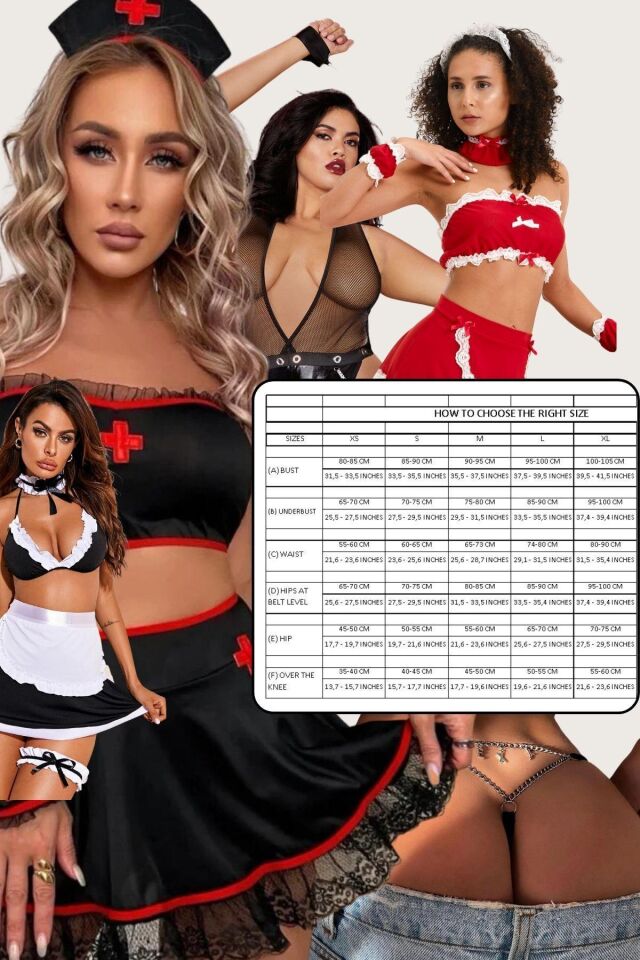 Aria's Closet Belden Bağlamalı Sexy Hizmetçi Kostümü