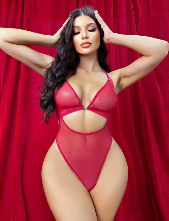 Aria's Closet Kırmızı Transparan Fantezi Babydoll