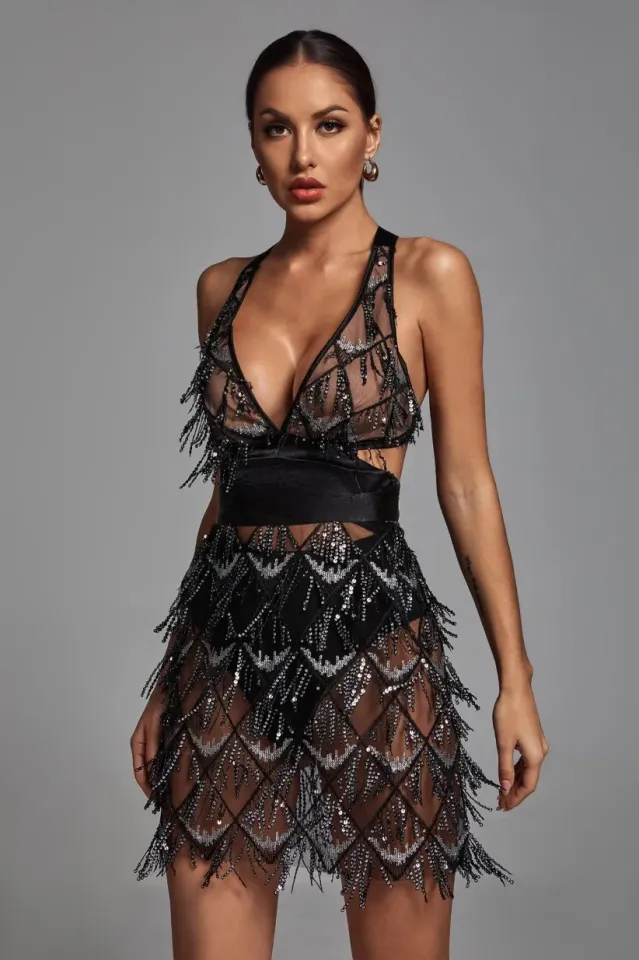 İTHAL Louel Transpran Mini Elbise