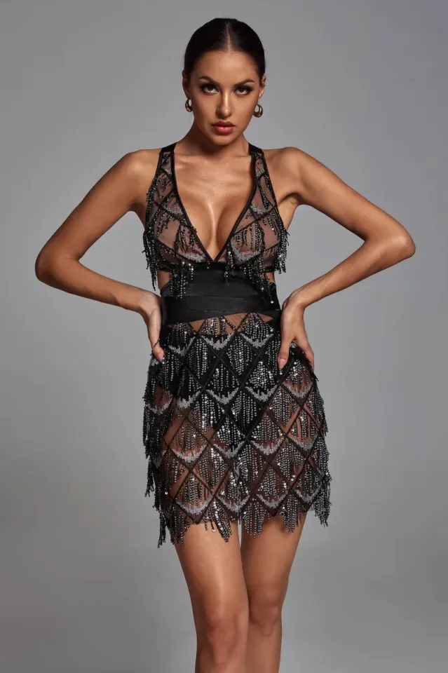 İTHAL Louel Transpran Mini Elbise