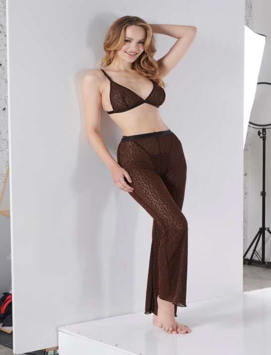 Aria's Closet Siyah Transparan Fantezi Sütyen Pijama Takımı