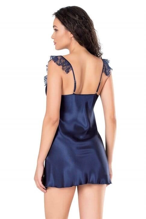 Aria's Closet Lacivert Kısa Saten Gecelik 8108