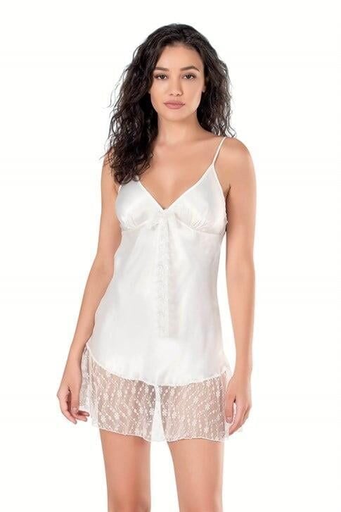 Aria's Closet Ekru Kısa Saten Gecelik 8112