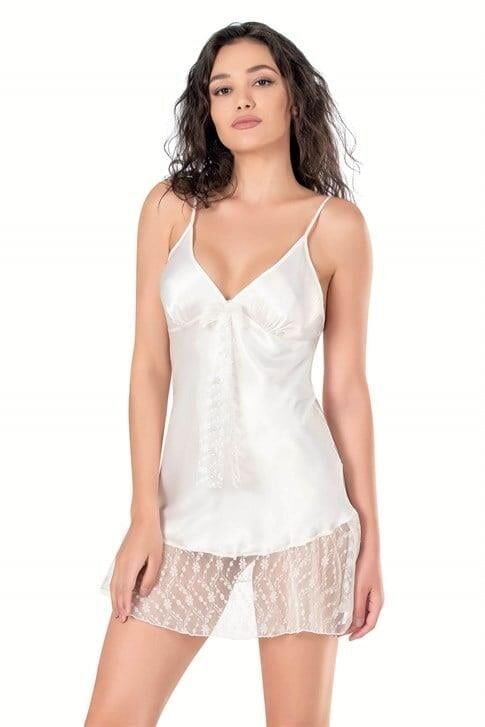 Aria's Closet Ekru Kısa Saten Gecelik 8112