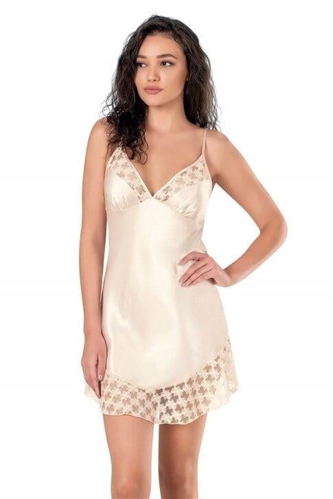 Aria's Closet Fildişi Saten Gecelik 8120