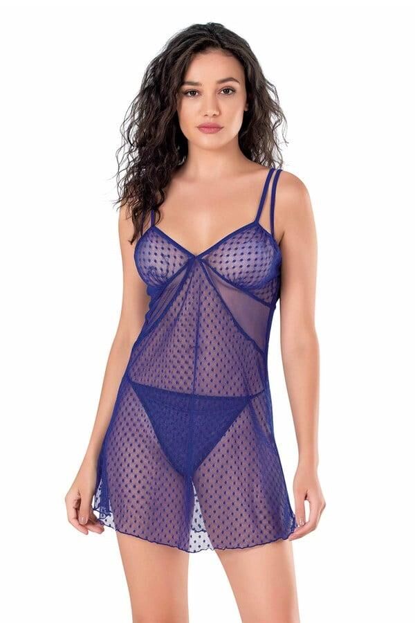 Aria's Closet Saks Kısa Tül Gecelik 4114