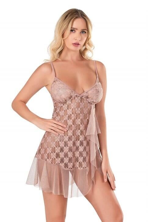 Aria's Closet Vizon Kısa Tül Gecelik 4150