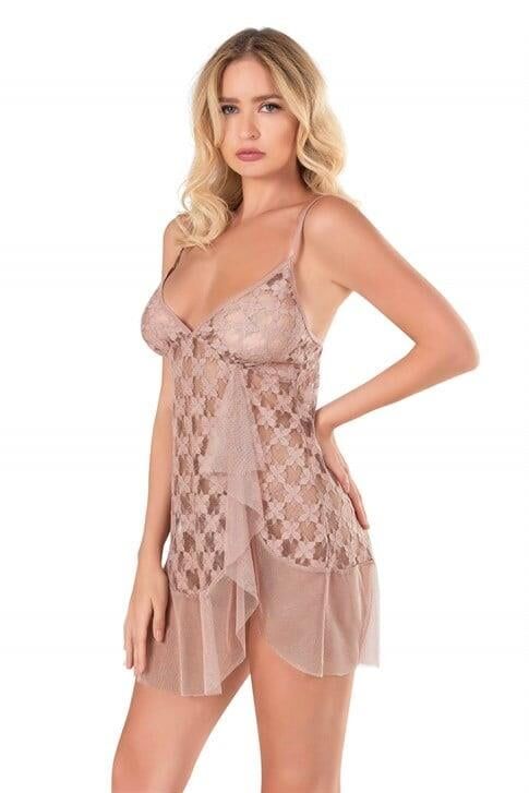 Aria's Closet Vizon Kısa Tül Gecelik 4150