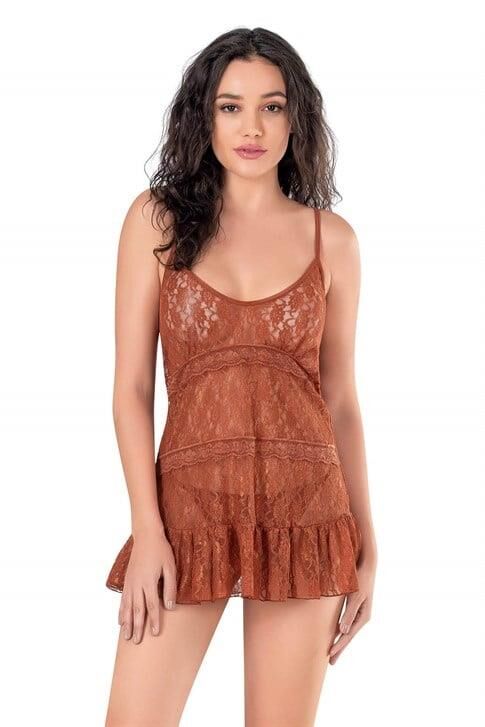 Aria's Closet Tarçın Kısa Tül Gecelik 4124