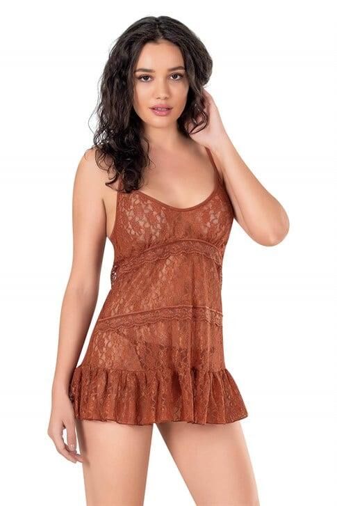Aria's Closet Tarçın Kısa Tül Gecelik 4124