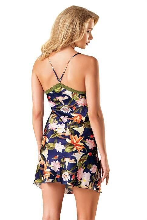 Aria's Closet Desenli Saten Gecelik 8147