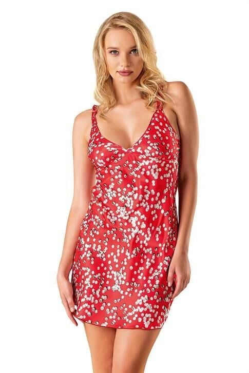 Aria's Closet Desenli Saten Gecelik 8145