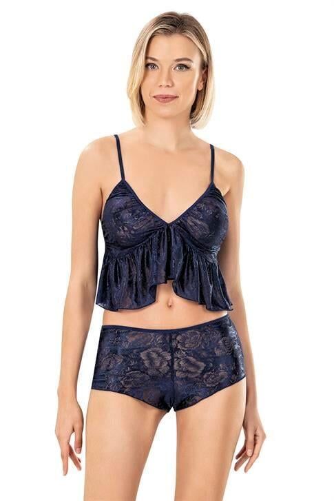 Aria's Closet Jakarlı Şort Takımı 9154