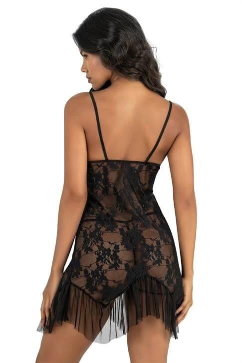 Aria's Closet Siyah Kısa Tül Gecelik 4248