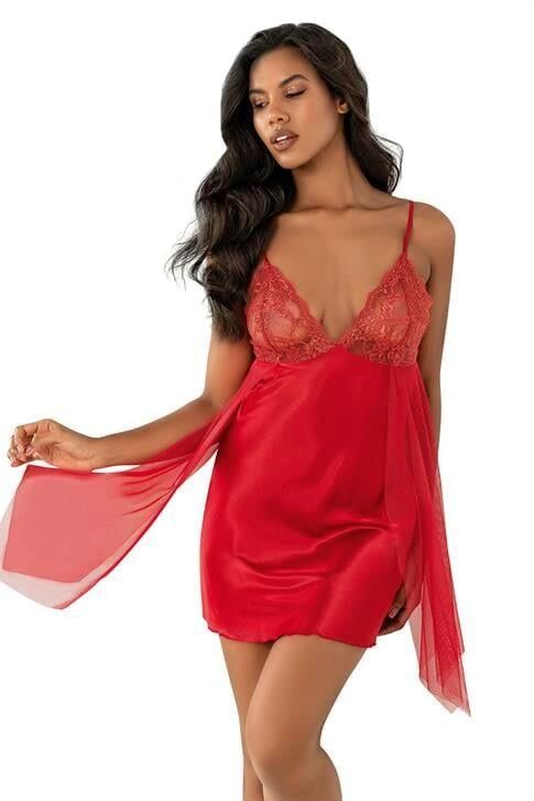 Aria's Closet Kırmızı Kısa Saten Gecelik 8243