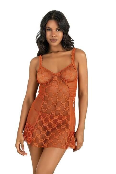 Aria's Closet Oranj Kısa Tül Gecelik 4224