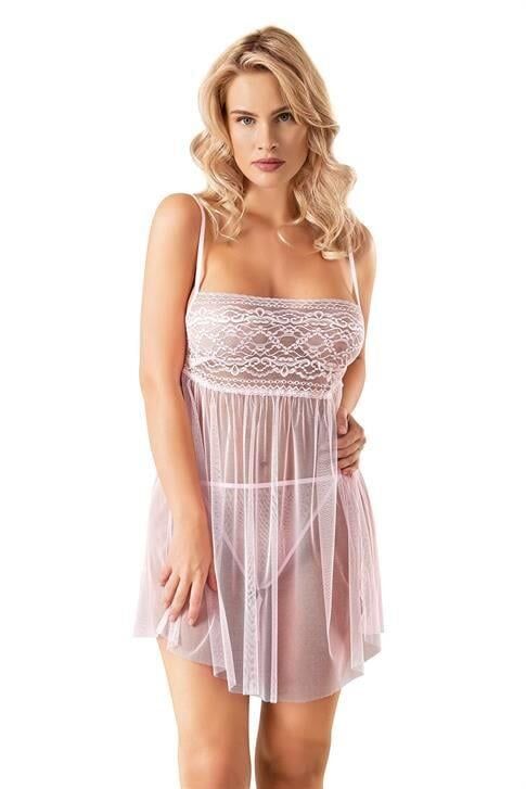 Aria's Closet Pembe Kısa Tül Gecelik 4239