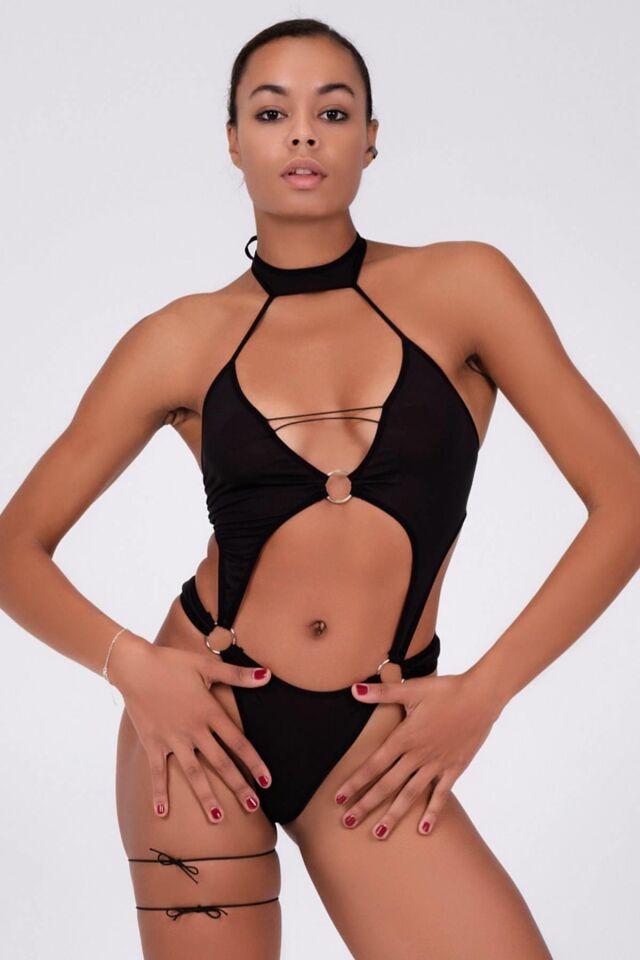 Aria's Closet Jartyer Görünümlü Şık Fantezi Babydoll