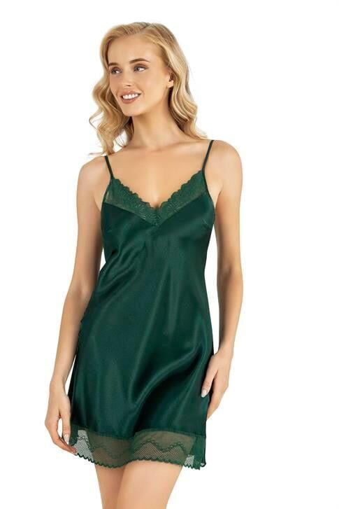Aria's Closet Yeşil Kısa Saten Gecelik 8215