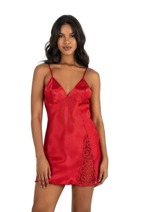 Aria's Closet Kırmızı Kısa Saten Gecelik 8234