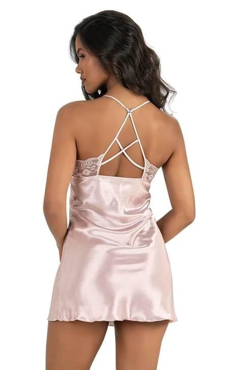 Aria's Closet Pudra Kısa Saten Gecelik 8247