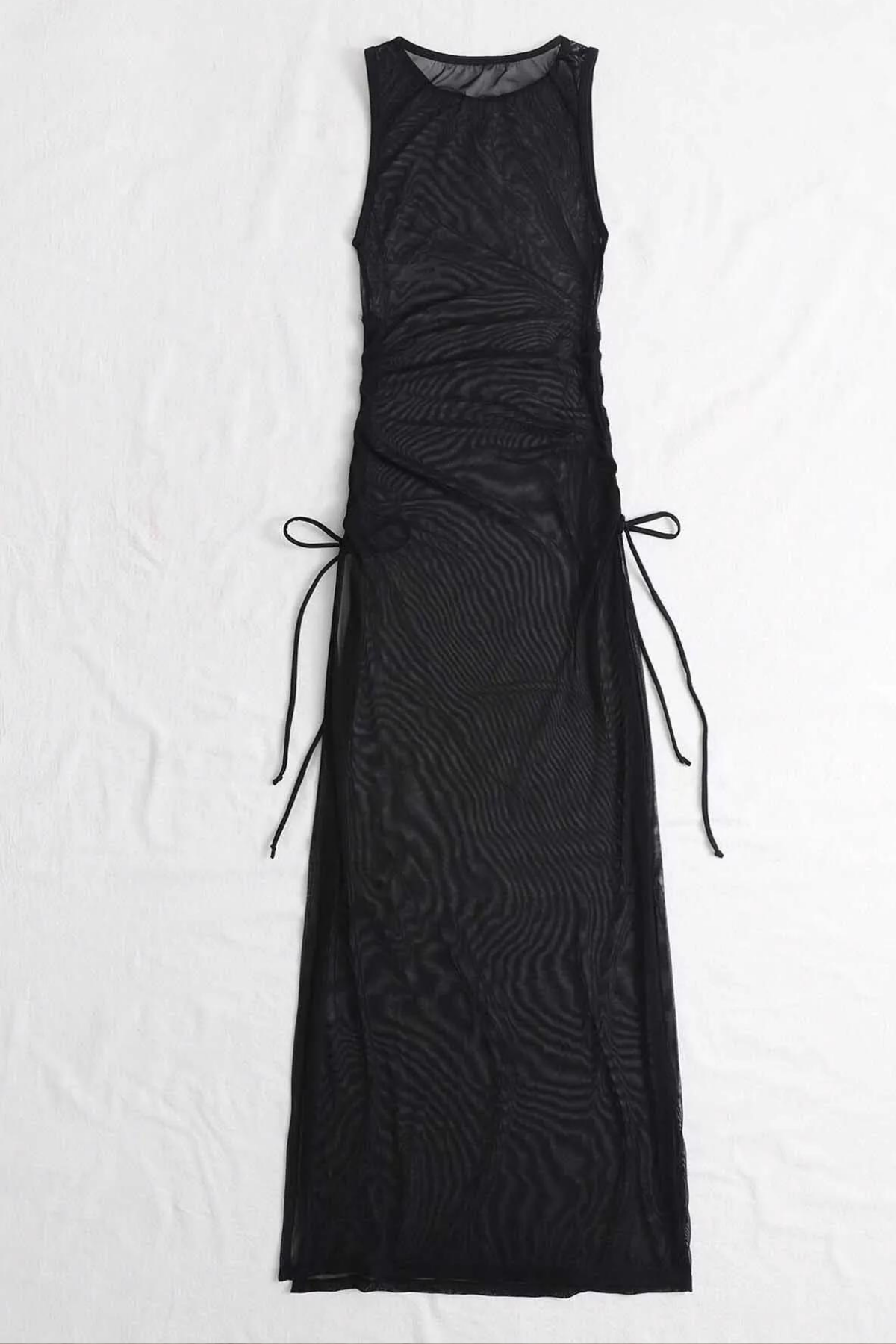 Aria's Closet Uzun Yanlardan Ayarlanabilir Yazlık Mayo Üstü Elbise Pareo