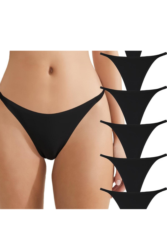 Aria's Closet Süprem Penye Tanga String Siyah