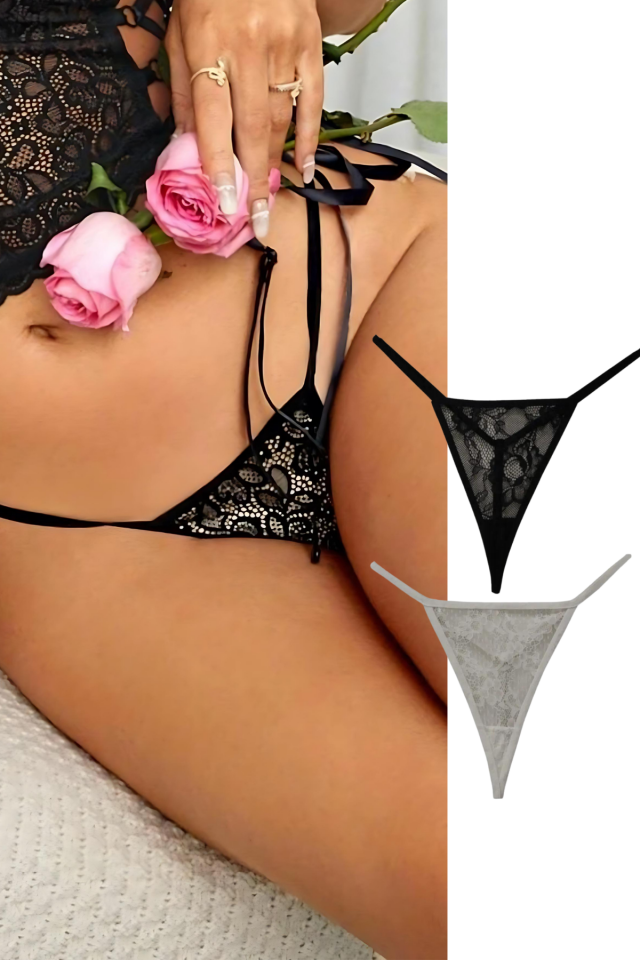 Aria's Closet 2'li Dantelli Fantezi String Tanga