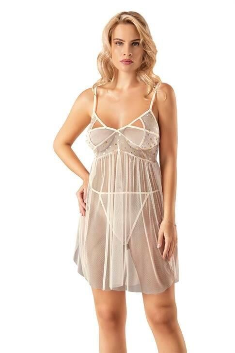 Aria's Closet Fil Dişi Kısa Tül Gecelik 4231