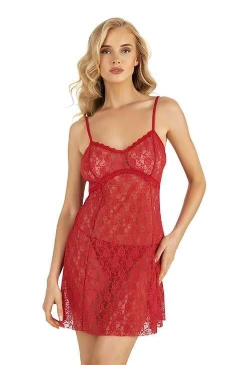 Aria's Closet Kırmızı Kısa Tül Gecelik 4223