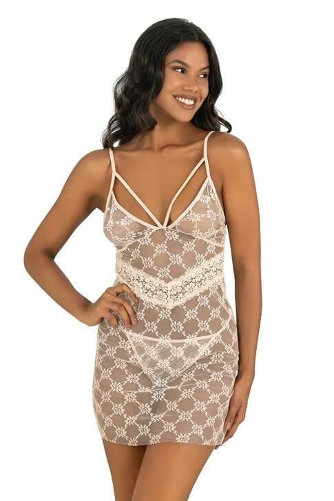 Aria's Closet Fildişi Kısa Tül Gecelik 4228