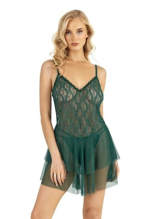 Aria's Closet Su Yeşili Kısa Tül Gecelik 4216