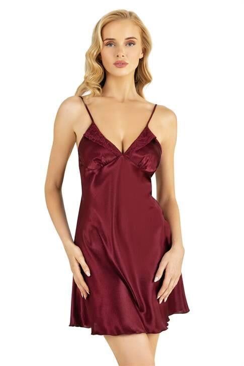 Aria's Closet Bordo Kısa Saten Gecelik 8201