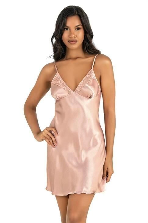 Aria's Closet Pudra Kısa Saten Gecelik 8201
