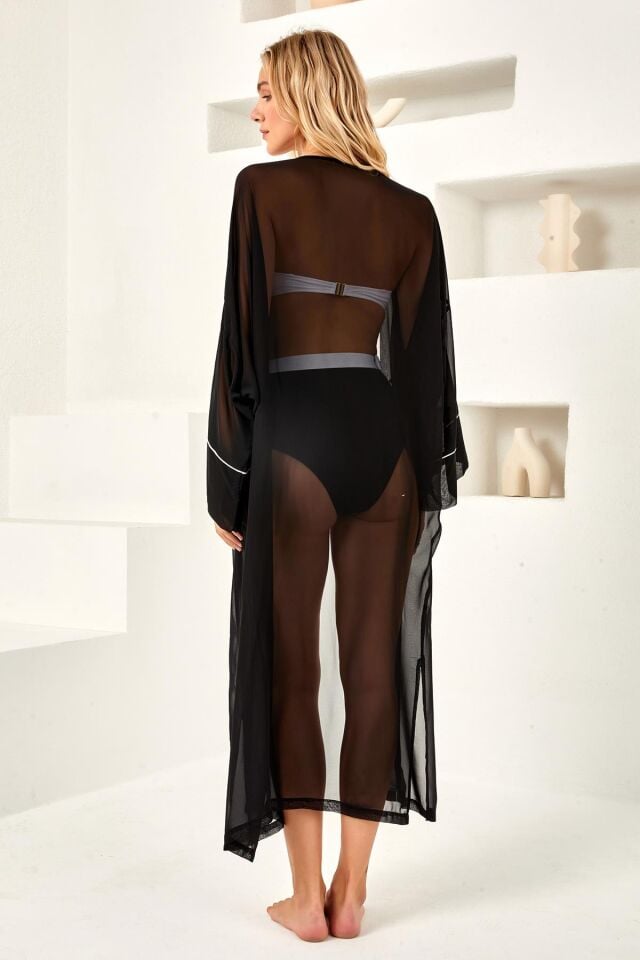 Aria's Closet Siyah Kaftan Pareo