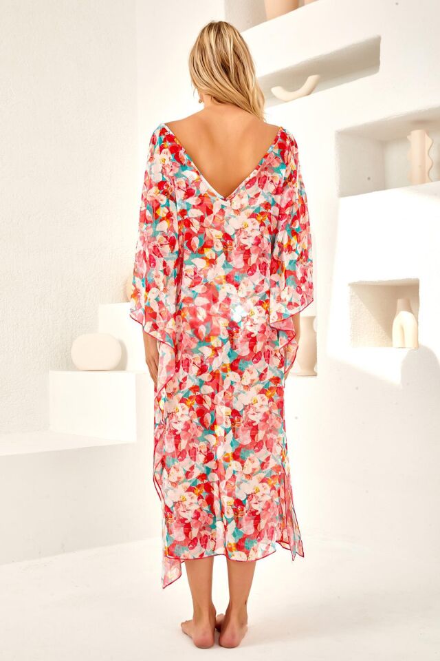 Aria's Closet V Yaka Uzun Elbise Pareo
