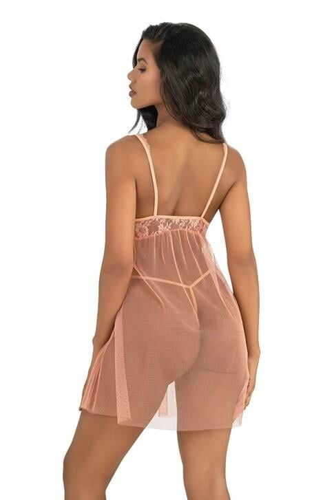 Aria's Closet Kayısı Kısa Tül Gecelik 4206