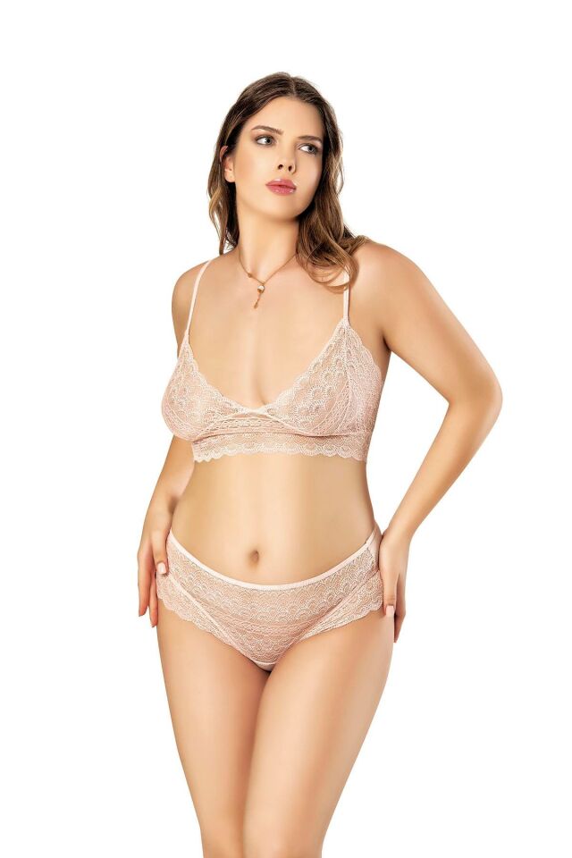 Aria's Closet Büyük Beden Sabahlıklı Fantezi Gecelik Takım