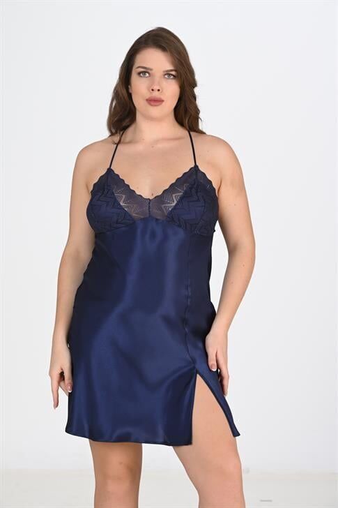 Aria's Closet 2'li Lacivert Sabahlık Takımı Bigsize 6215