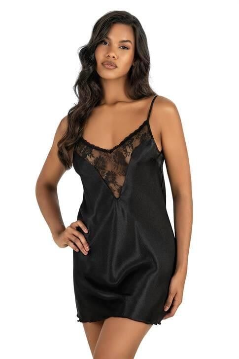 Aria's Closet Siyah Kısa Saten Gecelik 8209