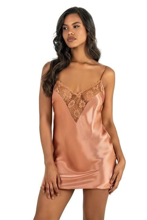 Aria's Closet Bakır Kısa Saten Gecelik 8209
