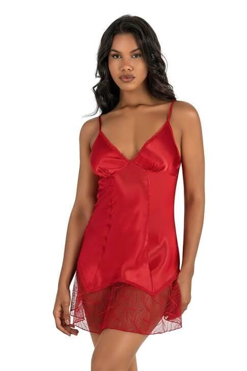 Aria's Closet Kırmızı Kısa Saten Gecelik 8227