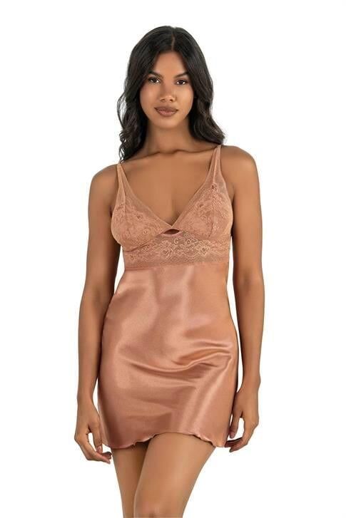 Aria's Closet Bakır Kısa Saten Gecelik 8230