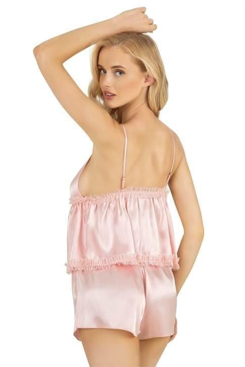 Aria's Closet Somon Saten Şort Takımı 9213
